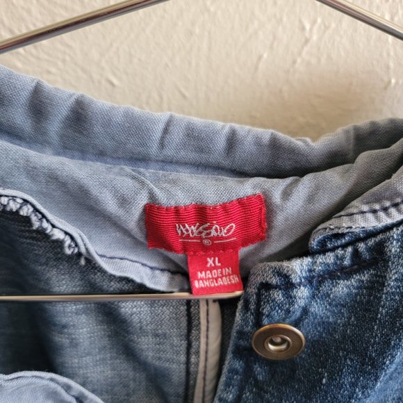 XL Mossimo Juniors/Womens Jean Cotton Utility Jacket - Picture 3 of 7